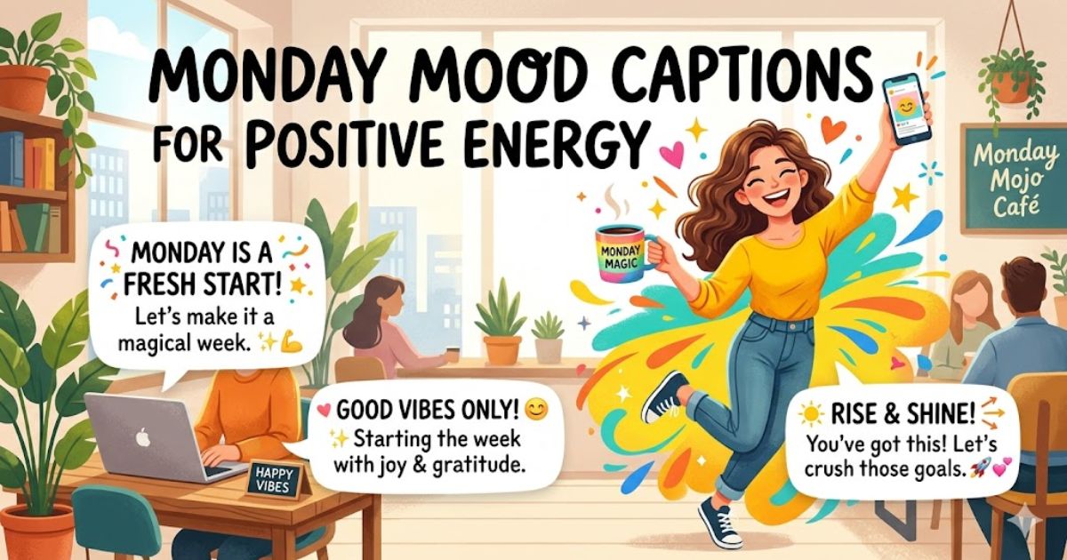 Monday Mood Captions for Positive Energy